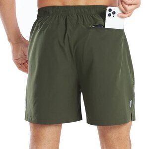 New Khaki Green Men's Swimming Shorts